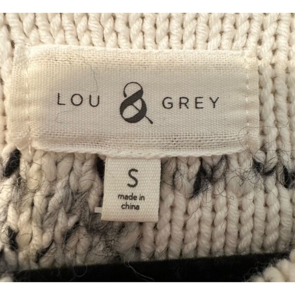 Lou‎ & Gray Distressed Fringe Out Mock Neck Sweater, Women's Small - Picture 11 of 13